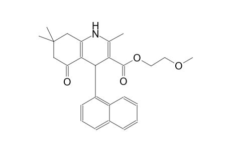 2-methoxyethyl 2,7,7-trimethyl-4-(1-naphthyl)-5-oxo-1,4,5,6,7,8-hexahydro-3-quinolinecarboxylate