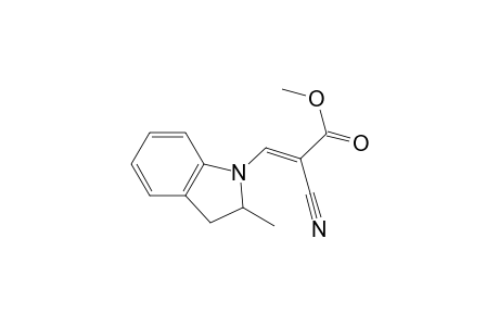 (E)-2-cyano-3-(2-methyl-2,3-dihydroindol-1-yl)-2-propenoic acid methyl ester