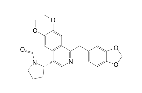 (S)-(-)-6,7-Dimethoxy-1-(3,4-methylenedioxybenzyl)-4-(N-formylpyrrolidinyl-2-)isoquinoline