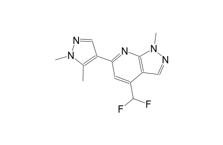 1H-pyrazolo[3,4-b]pyridine, 4-(difluoromethyl)-6-(1,5-dimethyl-1H-pyrazol-4-yl)-1-methyl-