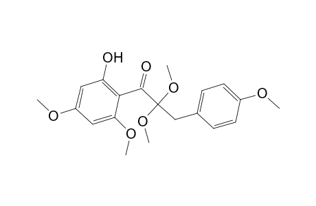 1-Propanone, 1-(2-hydroxy-4,6-dimethoxyphenyl)-2,2-dimethoxy-3-(4-methoxyphenyl)-