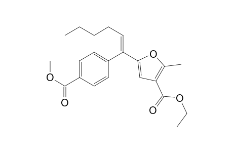 Ethyl (E)-5-(1-(4-(methoxycarbonyl)phenyl)hex-1-en-1-yl)-2-methylfuran-3-carboxylate