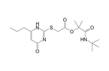 1-(Tert-butylamino)-2-methyl-1-oxopropan-2-yl 2-([4-oxo-6-propyl-1,4-dihydropyrimidin-2-yl]thio)acetate