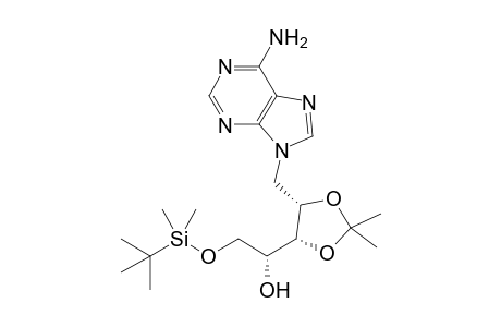 9-(5-O-tert-Butyldimethylsilyl-2,3-O-isopropylidene-D-ribityl)adenine