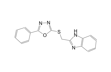 2-{[(5-phenyl-1,3,4-oxadiazol-2-yl)sulfanyl]methyl}-1H-benzimidazole