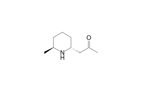1-[(2R,6S)-6-methyl-2-piperidinyl]-2-propanone