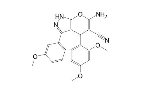 6-amino-4-(2,4-dimethoxyphenyl)-3-(3-methoxyphenyl)-1,4-dihydropyrano[2,3-c]pyrazole-5-carbonitrile