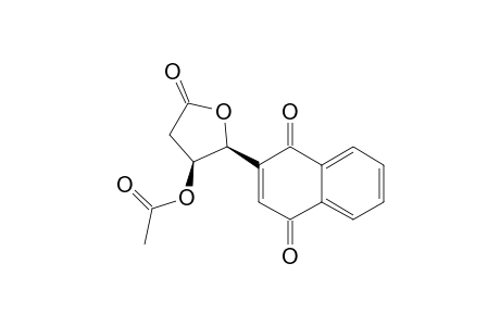 (4R*,5R*)-4-ACETOXY-5-(1,4-DIOXO-1,4-DIHYDRO-2-NAPHTHYL)-TETRAHYDROFURAN-2-ONE;5'-DEOXYJUGLOMYCIN-A-ACETATE