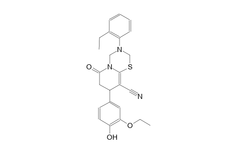 2H,6H-pyrido[2,1-b][1,3,5]thiadiazine-9-carbonitrile, 8-(3-ethoxy-4-hydroxyphenyl)-3-(2-ethylphenyl)-3,4,7,8-tetrahydro-6-oxo-