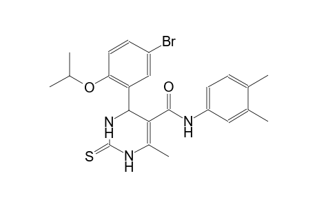4-(5-bromo-2-isopropoxyphenyl)-N-(3,4-dimethylphenyl)-6-methyl-2-thioxo-1,2,3,4-tetrahydro-5-pyrimidinecarboxamide