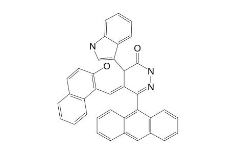 6-ANTHRACEN-9-YL-5-(2-HYDROXYNAPHTHALEN-1-YL-METHYLENE)-4-(1H-INDOL-3-YL)-4,5-DIHYDRO-2H-PYRIDAZIN-3-ONE