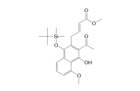 2-Butenoic acid, 4-[3-acetyl-1-[[(1,1-dimethylethyl)dimethylsilyl]oxy]-4-hydroxy-5-methoxy-2-naphthalenyl]-, methyl ester, (E)-