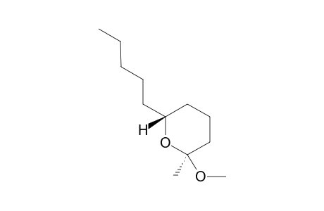 (2R*,6S*)-2-METHOXY-2-METHYL-6-PENTYL-TETRAHYDROPYRAN
