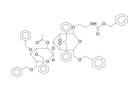 2-BENZYLOXYCARBONYLAMINOETHYL 2,4,6-TRI-O-BENZYL-3-O-(2-O-ACETYL-3,4,6-TRI-O-BENZYL-ALPHA-D-GLUCOPYRANOSYL)-ALPHA-D-MANNOPYRANOSIDE