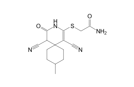 acetamide, 2-[(1,5-dicyano-9-methyl-4-oxo-3-azaspiro[5.5]undec-1-en-2-yl)thio]-