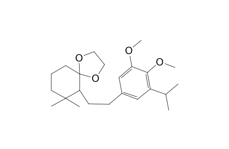 2-(2-(3-Isopropyl-4,5-dimethoxyphenyl)ethyl)-3,3-dimethyl-1-ethylidenedioxy-2-cyclohexane