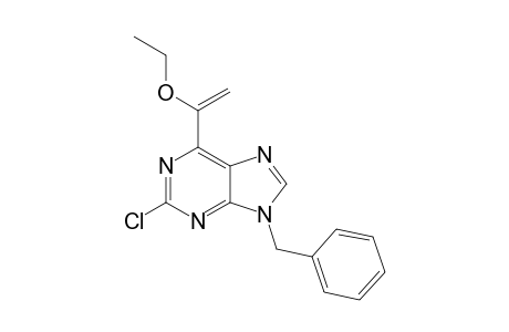 2-Chloranyl-6-(1-ethoxyethenyl)-9-(phenylmethyl)purine