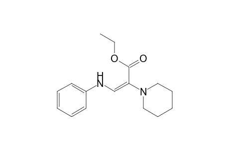 Ethyl (E)-3-phenylamino-2-piperidinopropenoate