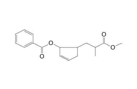 Propanoic acid, 3-(2-benzoyloxycyclopent-3-en-1-yl)-2-methyl-, methyl ester