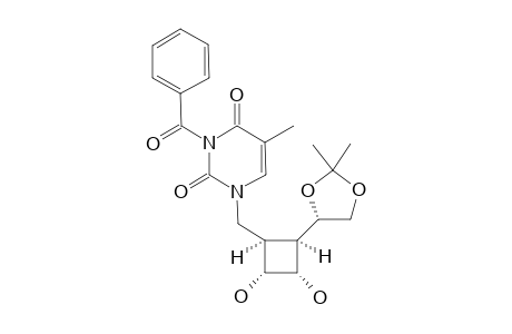 3-BENZOYL-1-[[(1R,2R,3S,4R)-2,3-DIHYDROXY-4-[(4S)-2,2-DIMETHYL-1,3-DIOXOLAN-4-YL]-CYCLOBUT-1-YL]-METHYL]-THYMINE