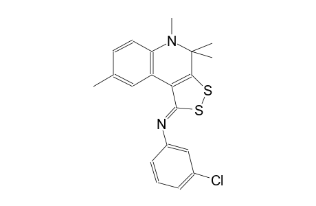 N-(3-chlorophenyl)-N-[(1Z)-4,4,5,8-tetramethyl-4,5-dihydro-1H-[1,2]dithiolo[3,4-c]quinolin-1-ylidene]amine