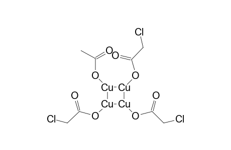 Copper (1)-tris(monochloroacetate)-acetate - coordination complex (tetramer)
