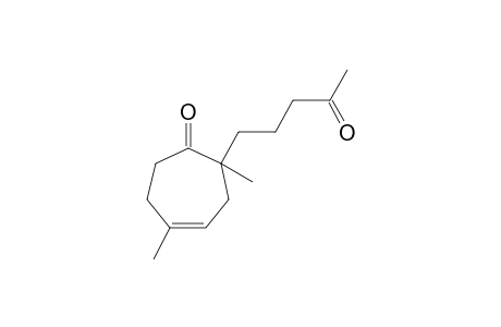 2-(4-ketopentyl)-2,5-dimethyl-cyclohept-4-en-1-one