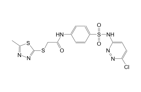 N-(4-{[(6-chloro-3-pyridazinyl)amino]sulfonyl}phenyl)-2-[(5-methyl-1,3,4-thiadiazol-2-yl)sulfanyl]acetamide