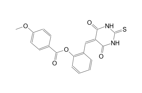 2-[(4,6-dioxo-2-thioxotetrahydro-5(2H)-pyrimidinylidene)methyl]phenyl 4-methoxybenzoate