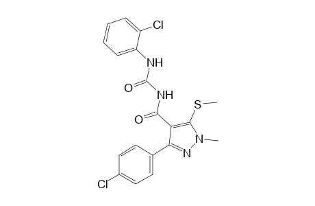 1-(o-chlorophenyl)-3-{[3-(p-chlorophenyl)-1-methyl-5-(methylthio)pyrazol-4-yl]carbonyl}urea