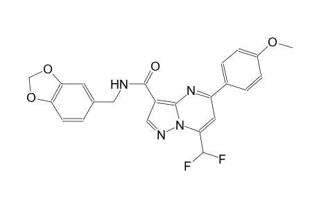 N-(1,3-benzodioxol-5-ylmethyl)-7-(difluoromethyl)-5-(4-methoxyphenyl)pyrazolo[1,5-a]pyrimidine-3-carboxamide