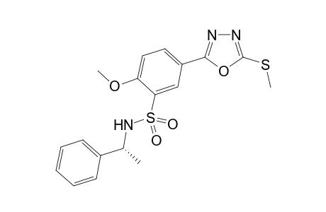 (R)-2-methoxy-5-(5-(methylthio)-1,3,4-oxadiazol-2-yl)-N-(1-phenylethyl)benzenesulfonamide