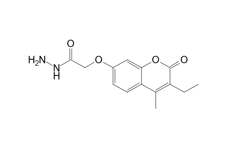 (3-Ethyl-4-methyl-2-oxo-2H-1-benzopyran-7-yloxy)acetic acid hydrazide