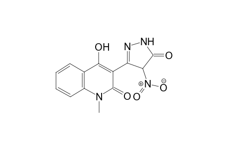 4-Hydroxy-1-methyl-3-(4-nitro-5-oxo-4,5-dihydropyrazol-3-yl)quinolin-2(1H)-one