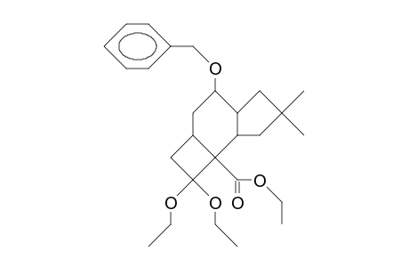 (1b,2a,5a,8B)-7-Benzyloxy-3,3-diethoxy-10,10-dimethyl-2-ethoxycarbonyl-tricyclo(6.3.0.0/2,5/)undecane