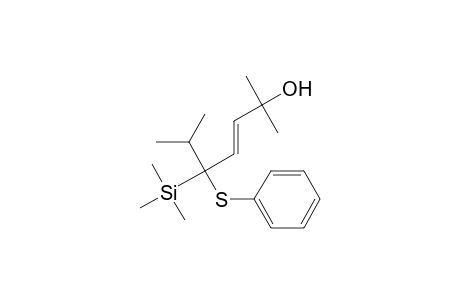 (E)-2,6-Dimethyl-5-(phenylthio)-5-(trimethylsilyl)-3-hepten-2-ol