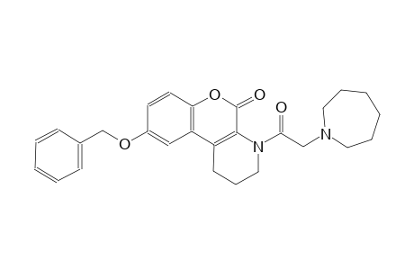 4-(1-azepanylacetyl)-9-(benzyloxy)-1,2,3,4-tetrahydro-5H-chromeno[3,4-b]pyridin-5-one