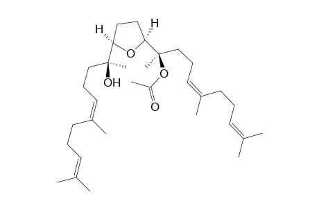 2-(1-Hydroxy-1,5,9-trimethyldeca-4,8-dien-1-yl)-5-[1-acetoxy-1,5,9-trimethyl-4,8-decadien-1-yl]-tetahydriofuran