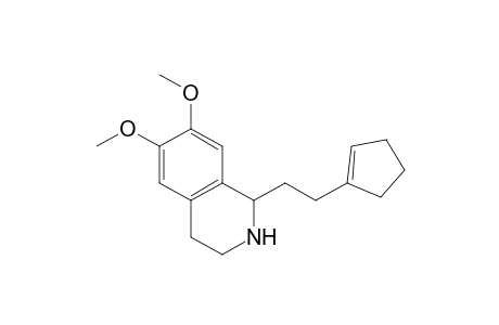 Isoquinoline, 1-[2-(1-cyclopenten-1-yl)ethyl]-1,2,3,4-tetrahydro-6,7-dimethoxy-, hydrochloride