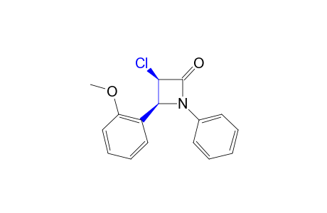 cis-3-Chloro-4-(o-methoxyphenyl)-1-phenyl-2-azetidinone