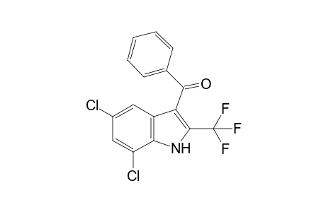 (5,7-dichloro-2-(trifluoromethyl)-1H-indol-3-yl)(phenyl)methanone