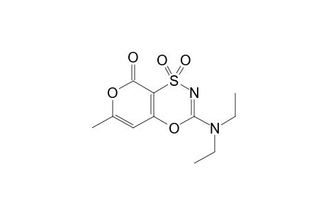 3-(N,N-Diethylamino)-6-methyl-1,1,8-trioxo-1H-1-.lambda(6).-pyrano[3,4-e]-(1,4,3)-oxathiazine