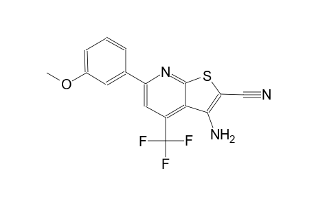 3-amino-6-(3-methoxyphenyl)-4-(trifluoromethyl)thieno[2,3-b]pyridine-2-carbonitrile