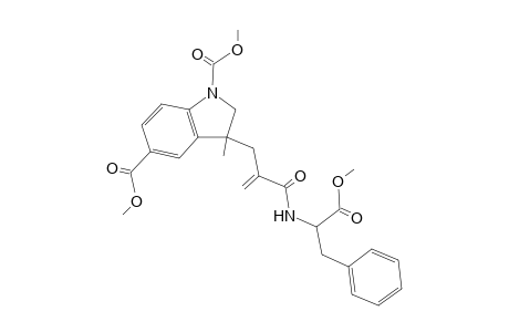 3-[2-(1-Methoxycarbonyl-2-phenylethylcarbamoyl)allyl]-3-methyl-2,3-dihydroindole-1,5-carboxylic acid dimethyl ester