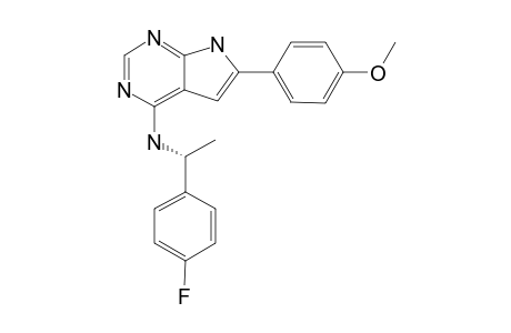 4-[1-(PARA-FLUOROPHENYL)-ETHANAMINE]-6-(4-METHOXYPHENYL)-7H-PYRROLO-[2,3-D]-PYRIMIDINE