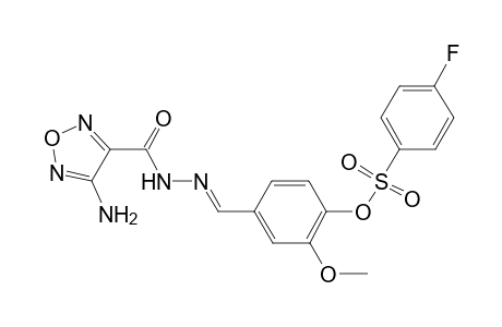 4-({[(4-amino-1,2,5-oxadiazol-3-yl)carbonyl]hydrazono}methyl)-2-methoxyphenyl 4-fluorobenzenesulfonate
