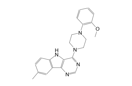 4-[4-(2-methoxyphenyl)-1-piperazinyl]-8-methyl-5H-pyrimido[5,4-b]indole