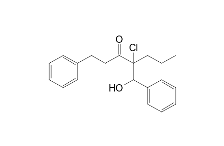 4-Chloranyl-4-[oxidanyl(phenyl)methyl]-1-phenyl-heptan-3-one