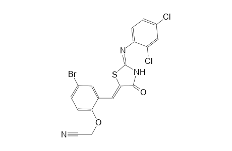 [4-bromo-2-((Z)-{(2E)-2-[(2,4-dichlorophenyl)imino]-4-oxo-1,3-thiazolidin-5-ylidene}methyl)phenoxy]acetonitrile