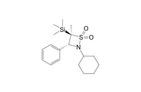 (3R*,4S*)-2-Cyclohexyl-4-methyl-3-phenyl-4-(trimethylsilyl)-1,2-thiazetidine 1,1-Dioxide